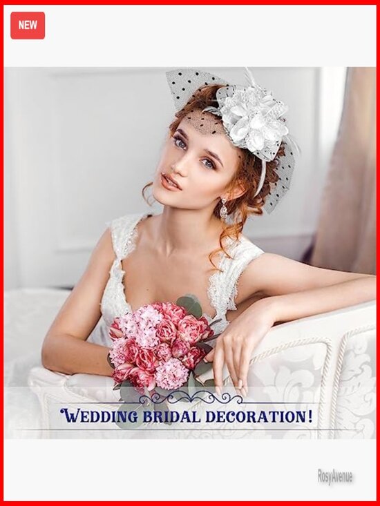 9 Piece Vintage Fascinator Hat Set with Feathers & Flowers, One Size